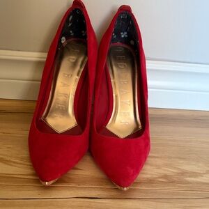 Ted Baker Red Suede “Steph” Heels, size 9
